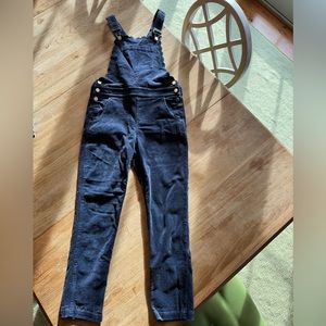 adorable Wyse London scalloped overalls - navy corduroy